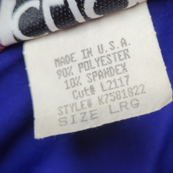 Clio 70s Vintage Patchwork Blue Burnt Orange Velvet Metallic Wide Leg Jumpsuit - Picture 10 of 10